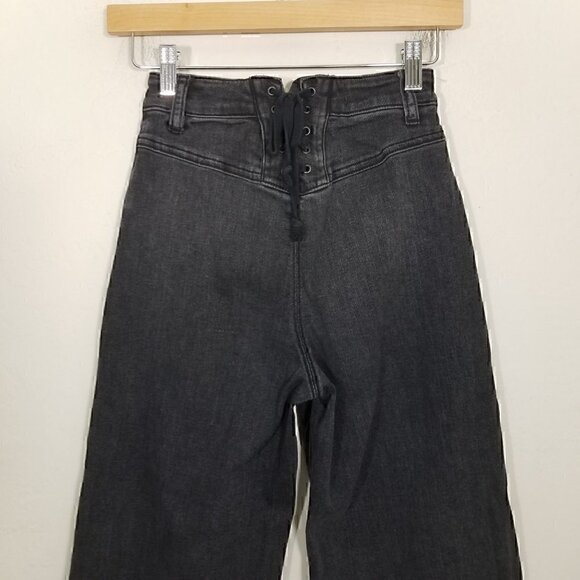We The Free People High Waist Super Stretch Crop Jeans Size 24 - Picture 5 of 6